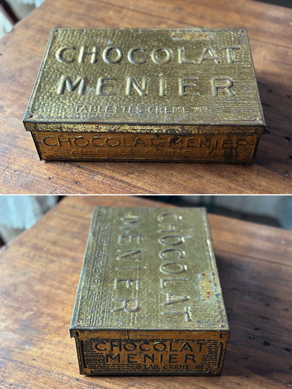 ショコラムニエのTIN缶 CHOCOLAT MENIER 長方形 | Brocante de La