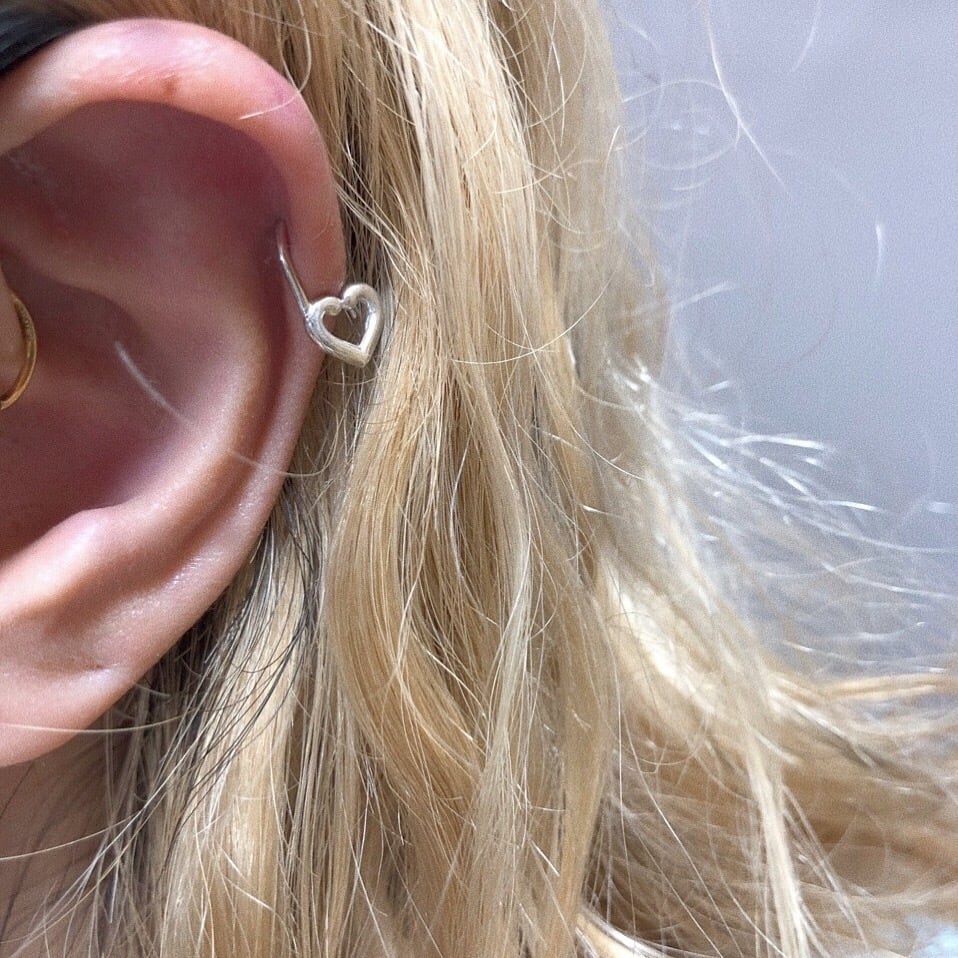 HEART pin earring short SILVER925 #LJ18025P | LANIE