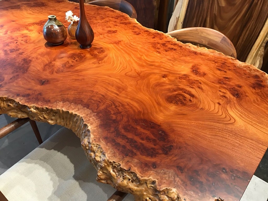 Premium】赤欅（ケヤキ）瘤_1800×700-1050-600×65_横浜元町店_テーブル