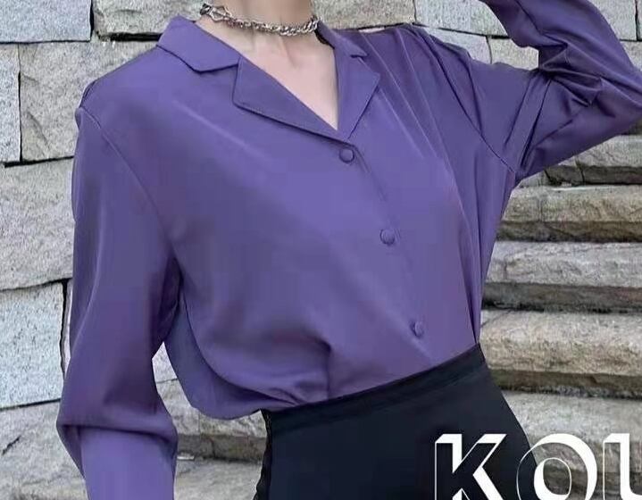 オープンカラーブラウス  AJ42441-603