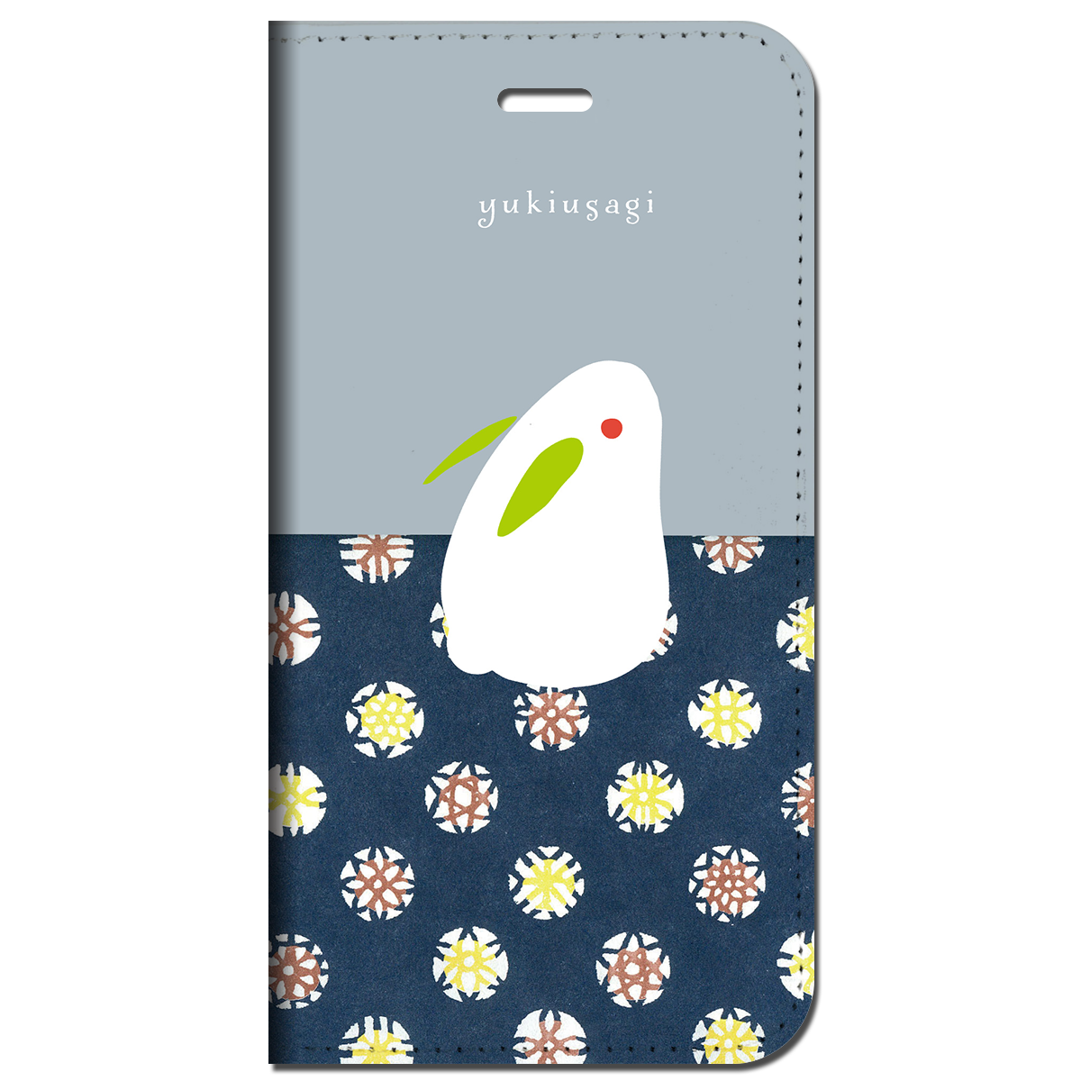 iPhone対応 スマホ 手帳型ケース 雪うさぎA&雪うさぎAいっぱい イラスト 日本 伝統 おみやげ 縁起物 【iPhone17 / iPhone16 / iPhone16e / iPhoneSE 他 iPhone各機種対応】 st60