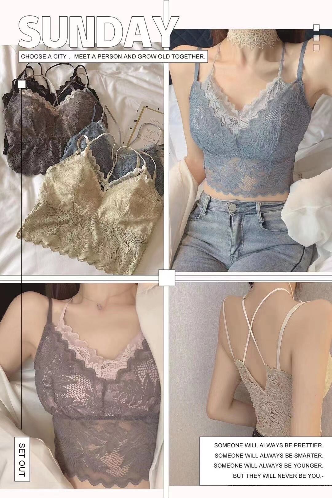 レイヤード風　レースブラトップ　AJ11018-2051