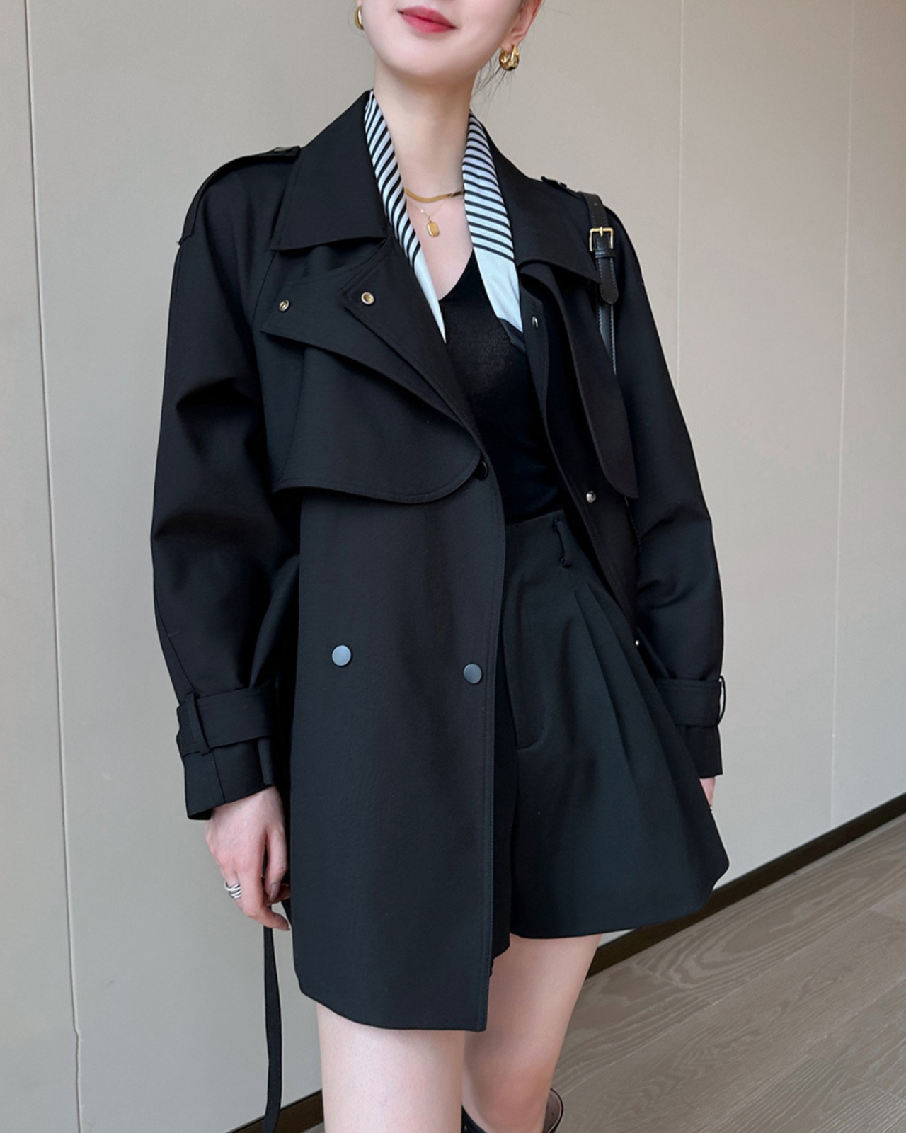 ストラクチャードショートトレンチジャケット A0629 - 7