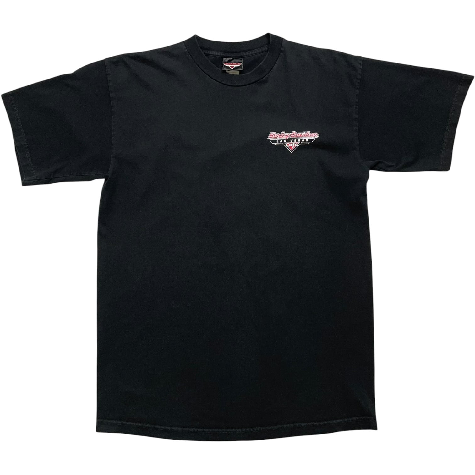《L》Harley-Davidson ハーレーダビッドソン cafe フロントプリント バックプリント イーグル USA製 no.10050