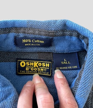 -OSHKOSH- Vintage 80s L Flannel Check Shirt