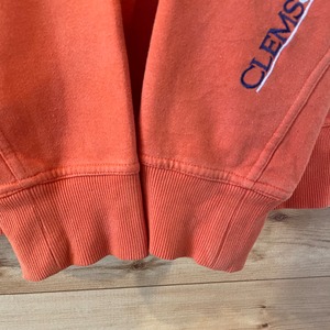 【NIKE】カレッジ クレムソン大学 CLEMSON UNIVERSITY ハーフジップ スウェット プルオーバー スウッシュ 刺繍ロゴ M ビッグサイズ ナイキ US古着