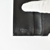 PRADA プラダ サフィアーノ テスート×レザー キーケース 68