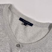 リネン混 MACPHEE マカフィー ハイゲージ ラメ混 ニットカーディガン 1 /シルバー系 レディース