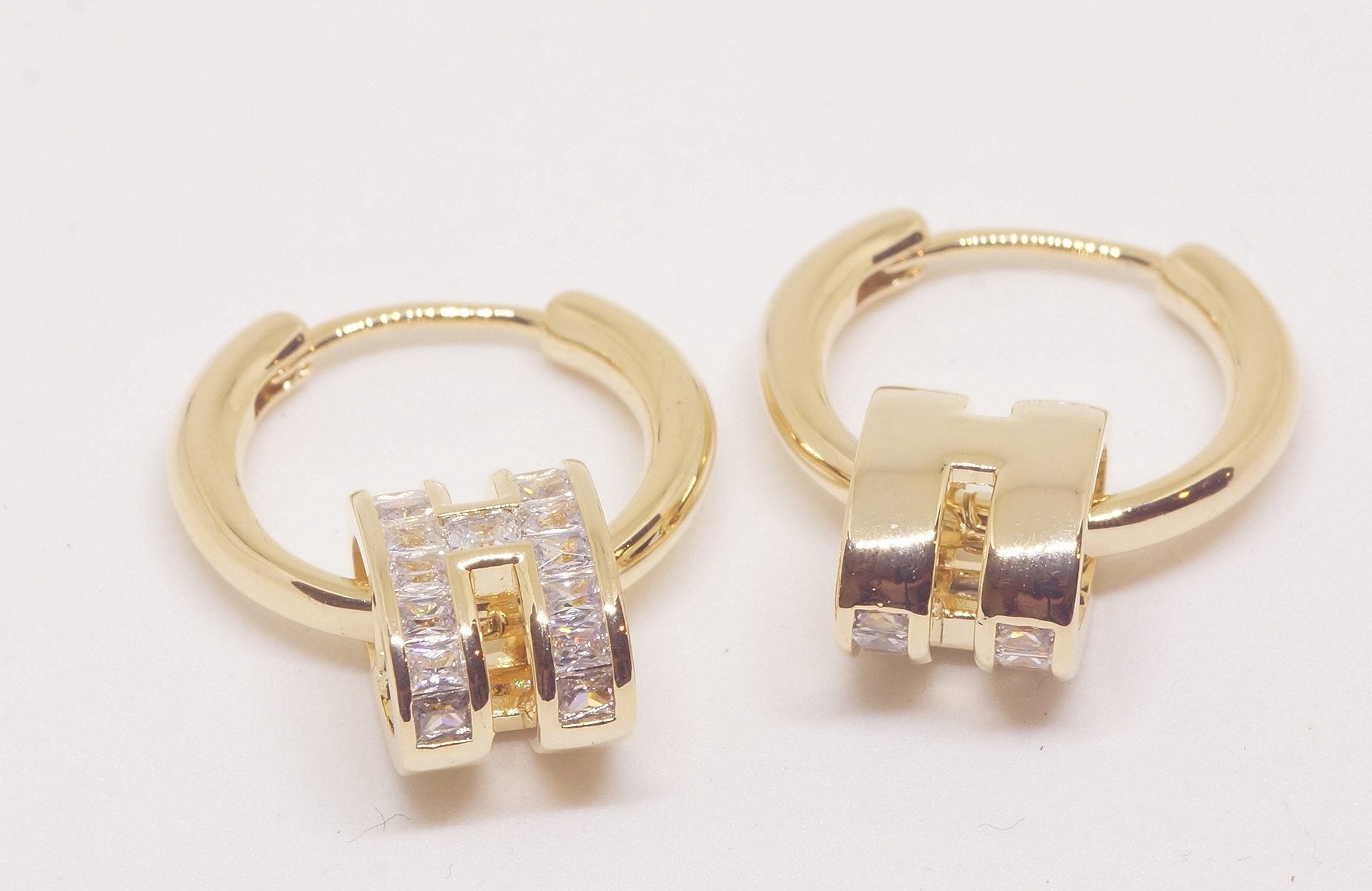 18K RGP ゴールド ダイヤ CZ リング ピアス gp5658 | Rainbow Rabbit