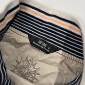 HIFUMI ヒフミ ワッペン 刺繍 ライト ジャケット ストレッチ サイズ M /ネイビー/メンズ/薄手