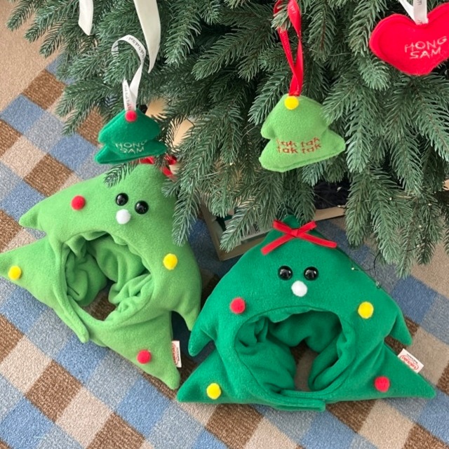 【即納】X'mas tree Hat / tak tak tak tak　韓国犬服
