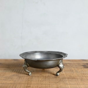 Pewter Bowl  / ピューター ボウル〈花器・フラワーベース・器・花リム・アンティーク・ヴィンテージ〉 112991