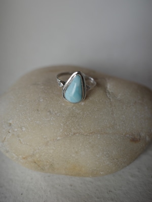 <vintage silver925>larimar drop ring