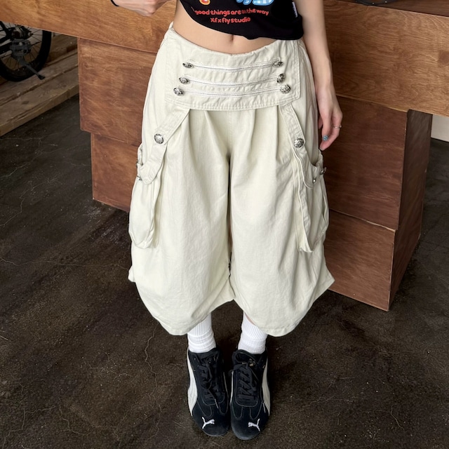 ナポレオンフロントフラップクロップドパンツ 2col R02463