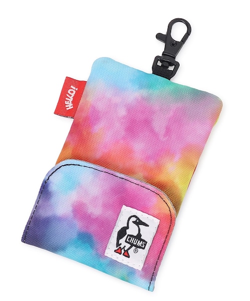 CHUMS チャムス リサイクルリトラクターキーホルダー CH60-3994 キーケース ICカード 定期入れ リール付き RENU リサイクルポリエステル Watercolor