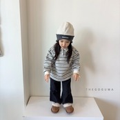 【取寄】THE GOGUMA ポイントタック裏起毛デニムパンツ|冬服|韓国子供服