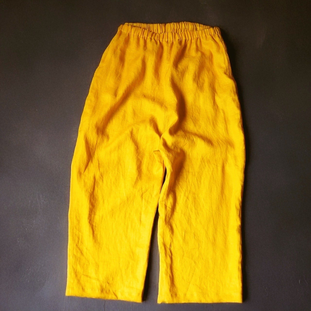 リネン サルエルルーズパンツ