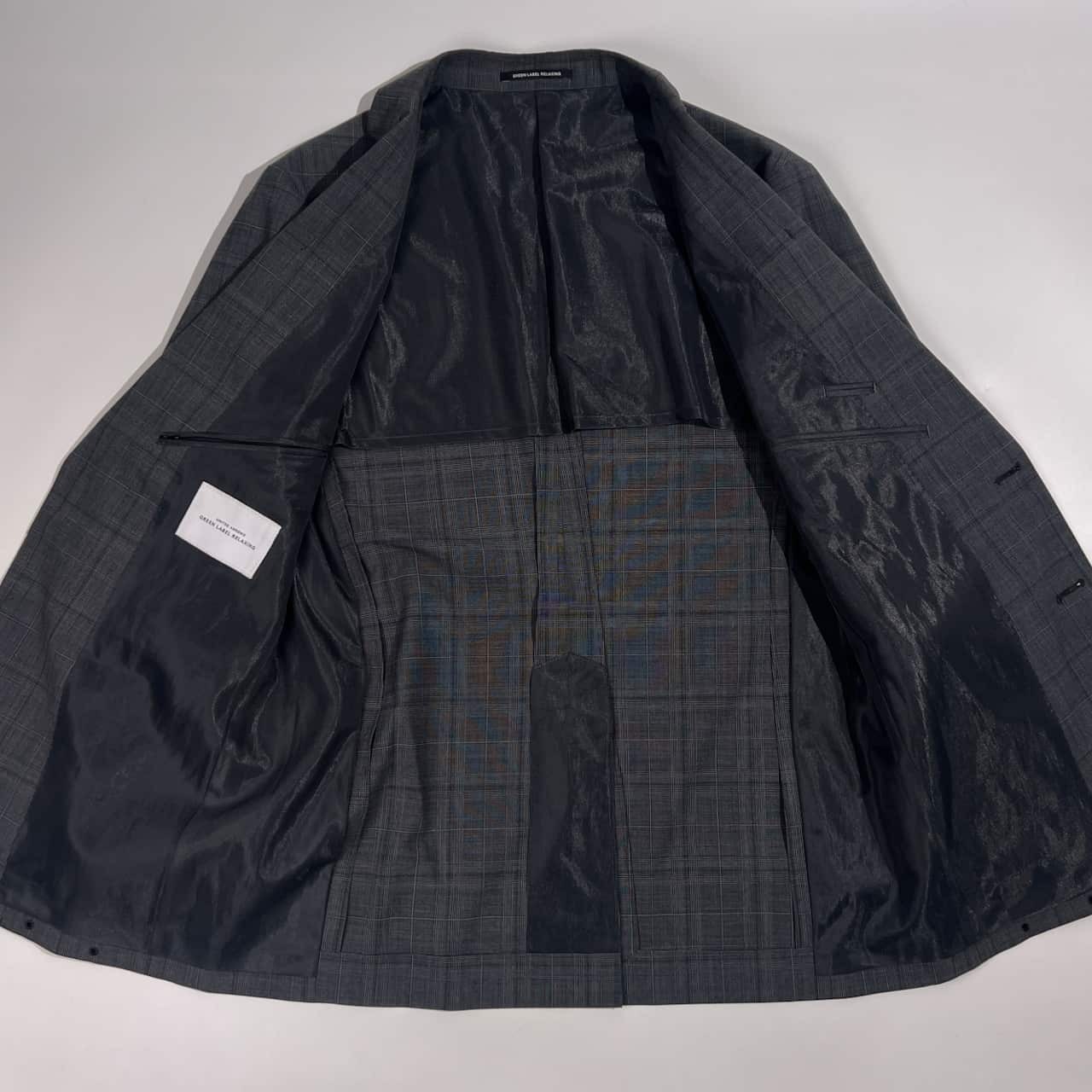UNITED ARROWS green label relaxing ユナイテッドアローズ 背抜き ベント 春夏 チェック テーラードジャケット L/グレー系 メンズ