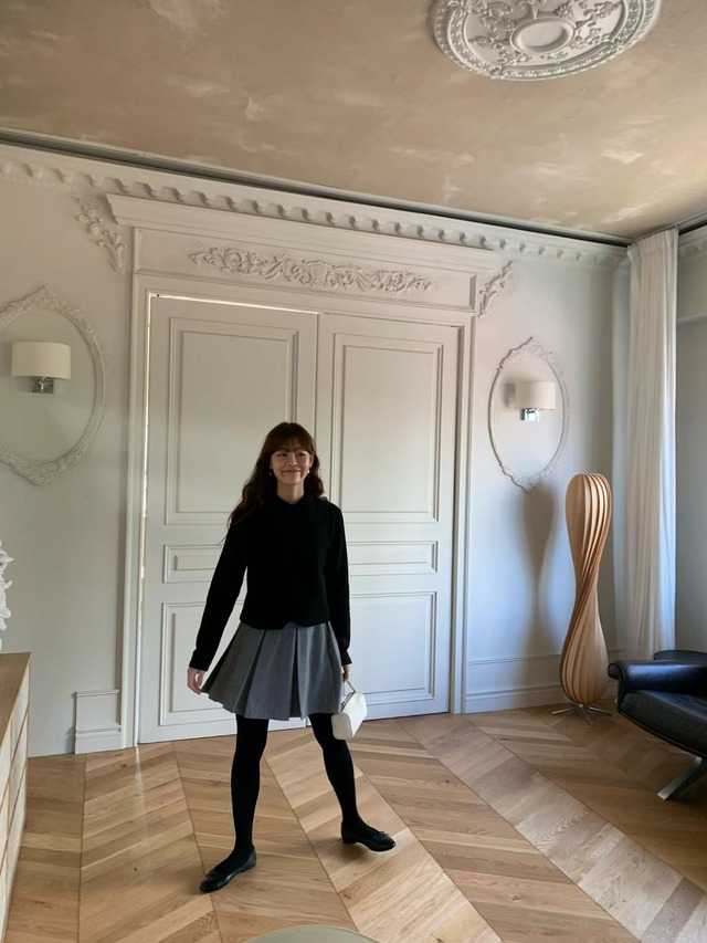 (予約) LIFFEY / Knited double blouse 2color