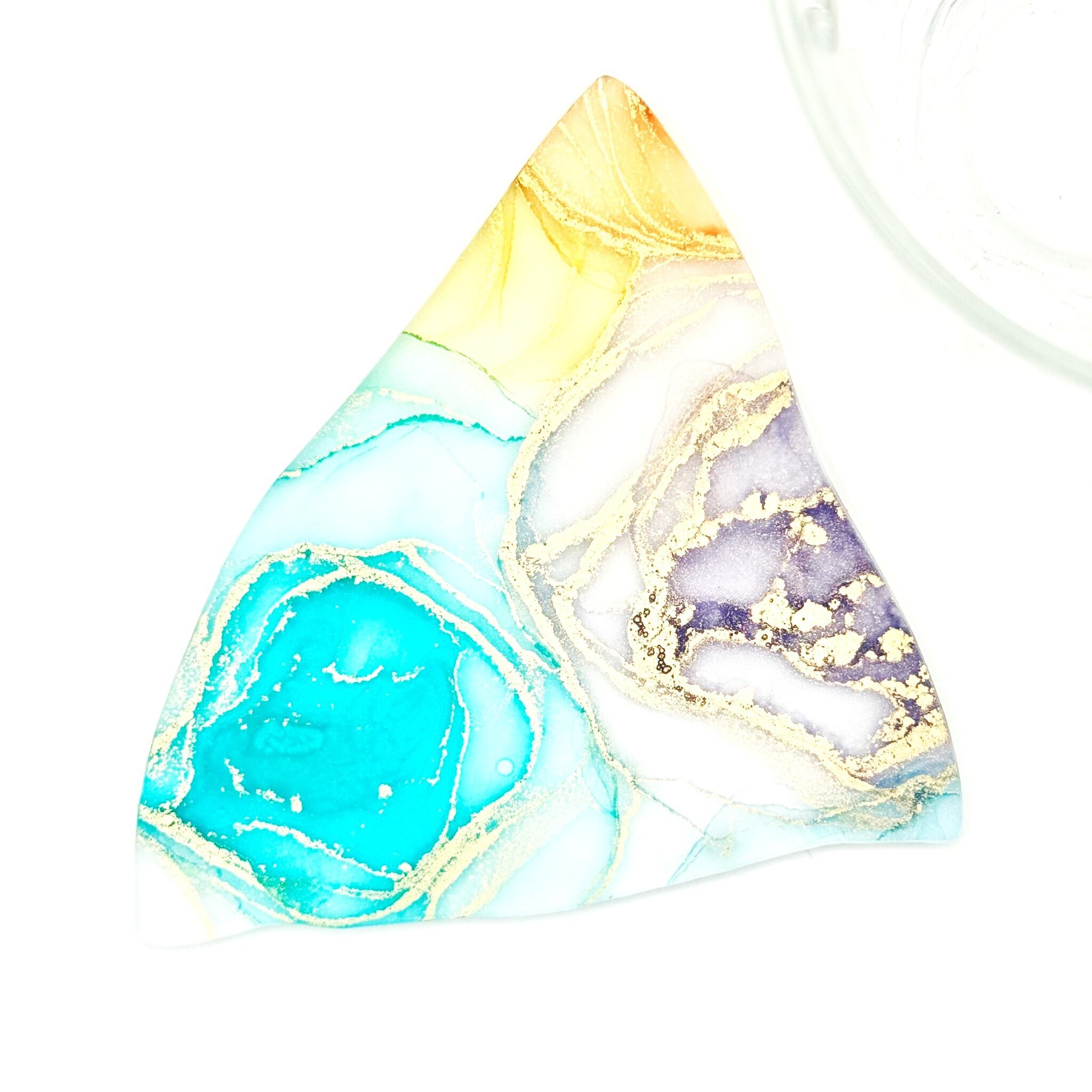 マット♦︎コースター [ ゆるさんかく] - Light blue,Purple,Orange,Yellow