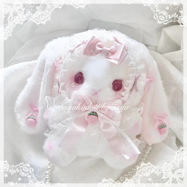 ♡【全2色】DreamHug Bear たれみみうさぎ ぬいぐるみポシェット pink ♡