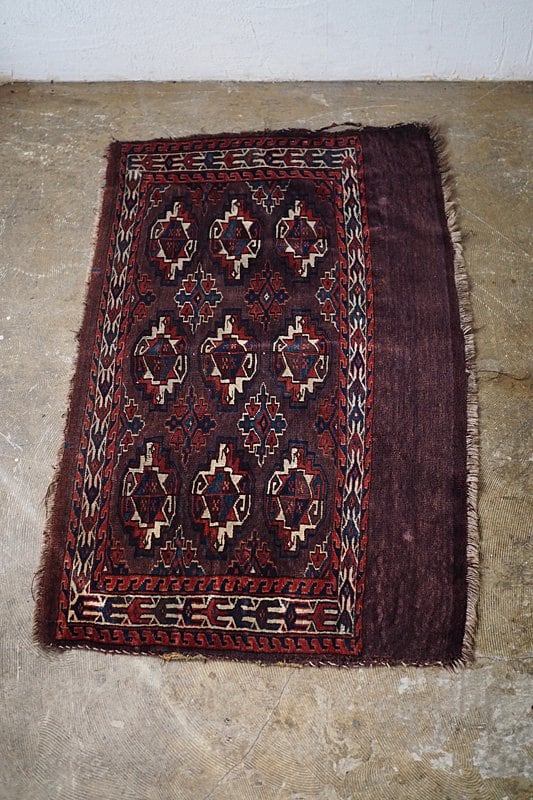 トライバル柄ラグ-old rug | アンティーク.ヴィンテージ家具雑貨