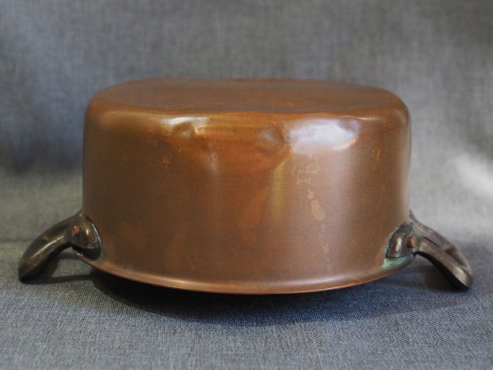 銅製 両手鍋 3 サイズ15㎝ フランスブロカント アンティーク 66065-3