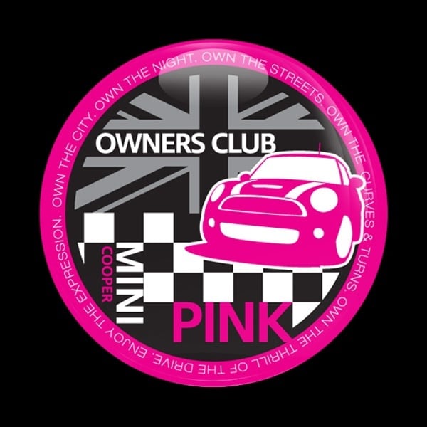 ゴーバッジ(ドーム)（CD0380 - MINI OWNERSCLUB PINK） - 画像1