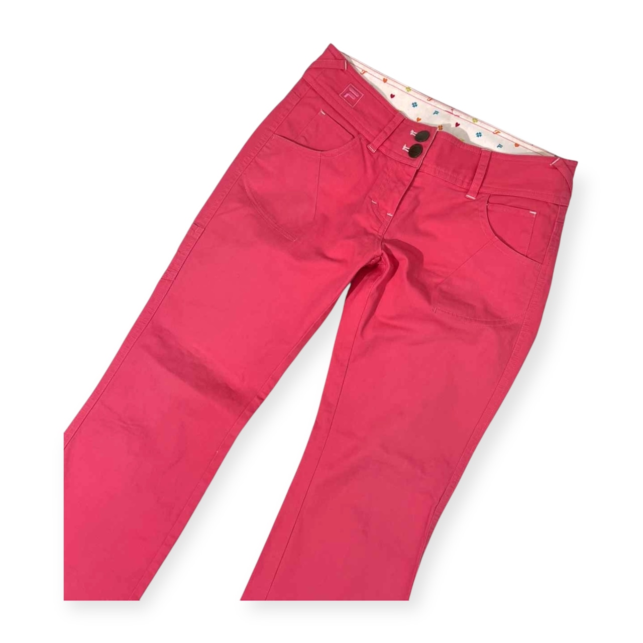 FILA GOLF フィラゴルフ ストレッチ コットン スラックス パンツ M /ピンク/レディース