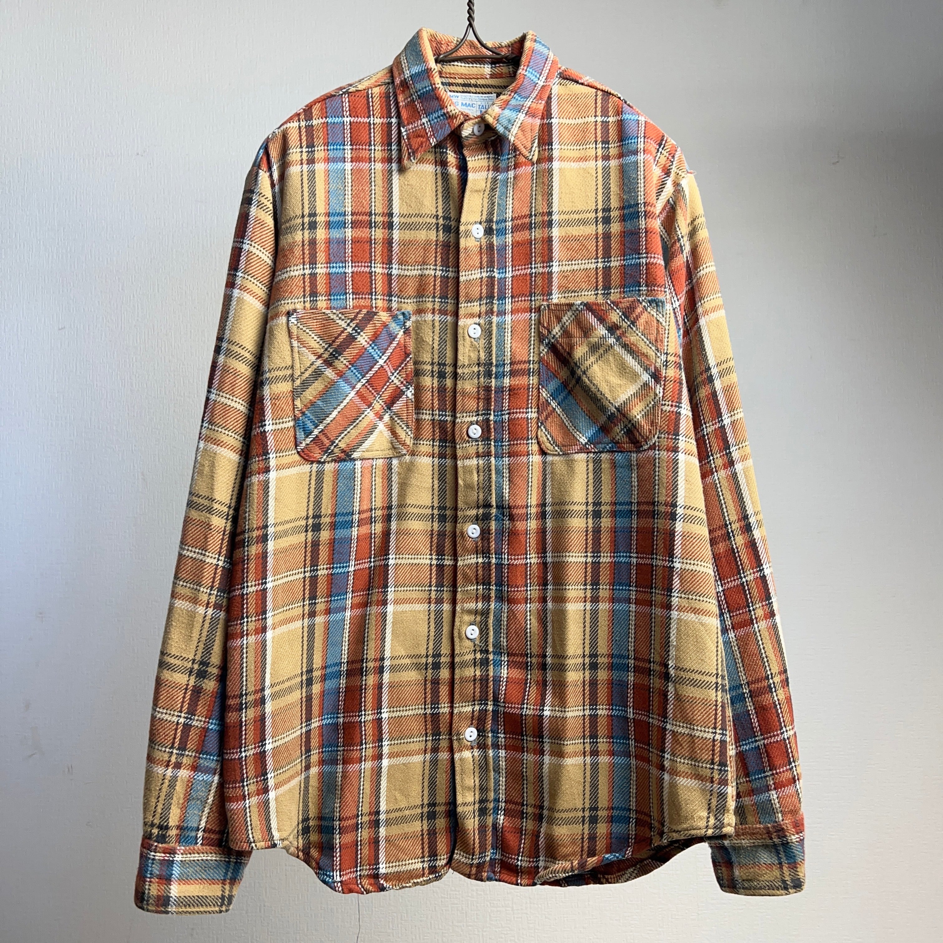 70's JCPenny “BIG MAC” Flannel Plaid Shirts SIZE M 70年代 ビッグマック ヘビーネルシャツ  チェックシャツ 【0908A97】