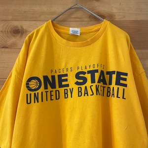 【DELTA PRO WEIGHT】NBA  INDIANA PACERS ペイサーズ バスケ プリント Tシャツ 企業ロゴ X-Large ビッグサイズ us古着