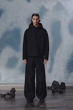 Conchoboe Pleated Half-Zip Hoodie