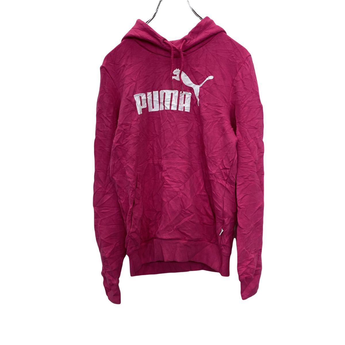 PUMA スウェットパーカー レディース M ピンク プーマ フーディー ロゴ PUMA スウェットパーカー レディース M ピンク プーマ フーディー ロゴ