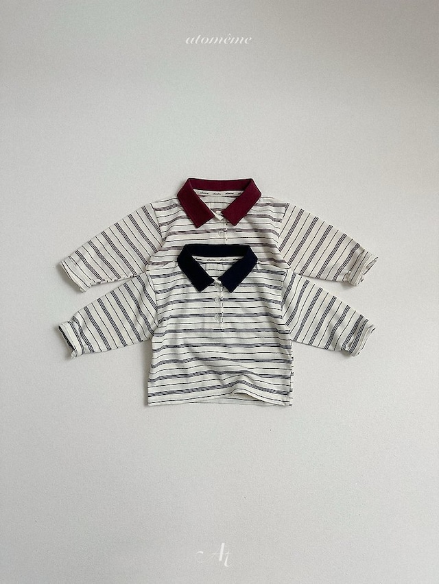 【取寄】atomeme|aiden collar tee|エイデンカラーTシャツ|S-XL|10m-4y|26 autumn