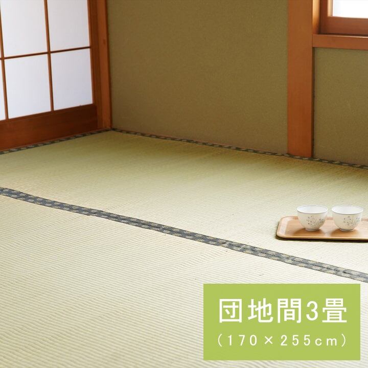 純国産 い草 上敷き カーペット 双目織 『松』 江戸間1畳(約88×176cm)