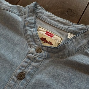 ナスングワム【Nasngwam】Indian motif Denim Shirt　XLサイズ