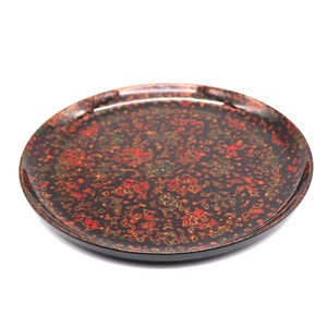 津軽塗（唐塗）バカ塗り・フルーツ盆・漆器お盆・丸盆・No.210329-13・梱包サイズ80