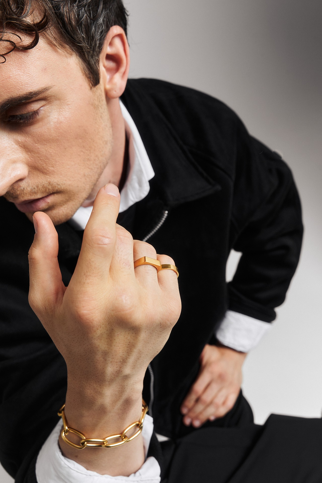 【Open adjust signet ring】/ GOLD