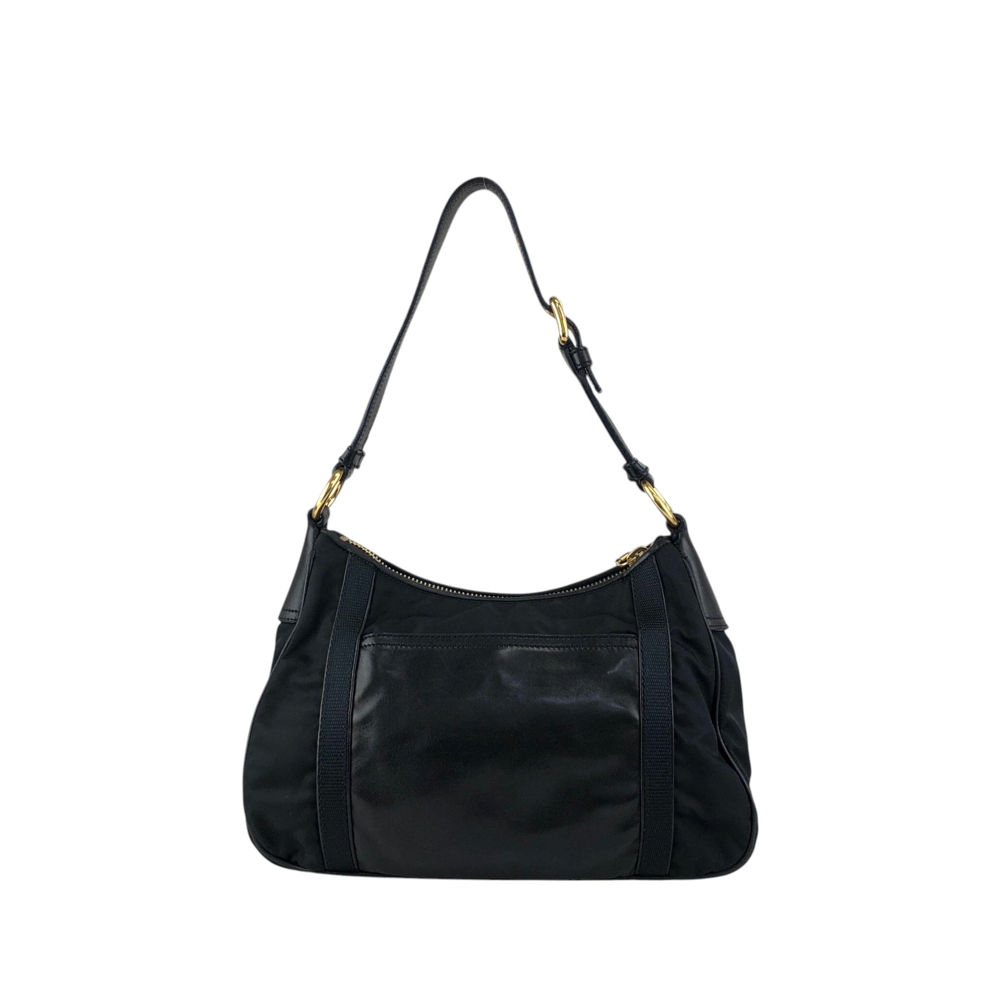 PRADA プラダ ショルダーバッグ ブラック トライアングルロゴ フロント