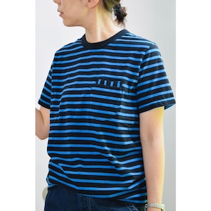 Simva 104-0082B-BlackBlue  W-Pocket Border S/S Tee