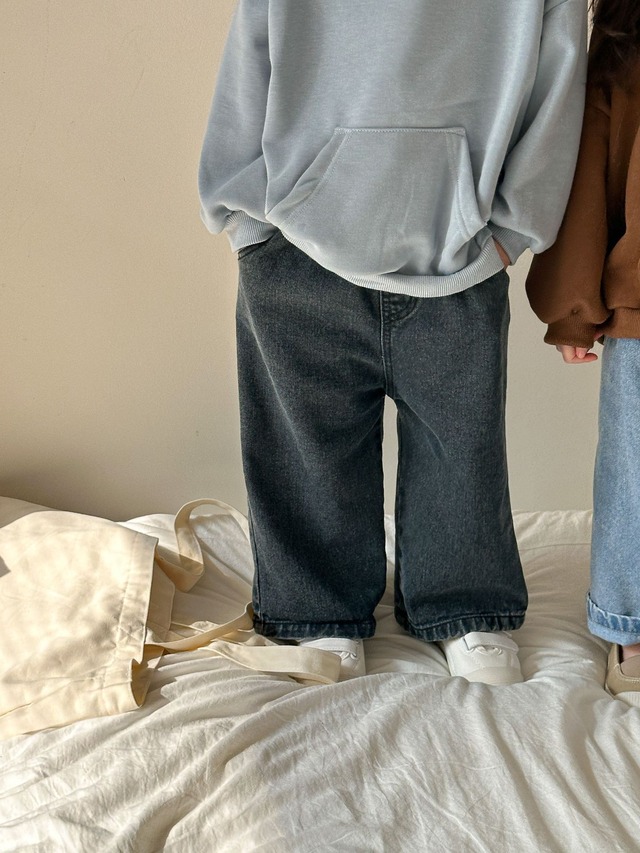 [即納blue100cm][取り寄せ]denim wide pants