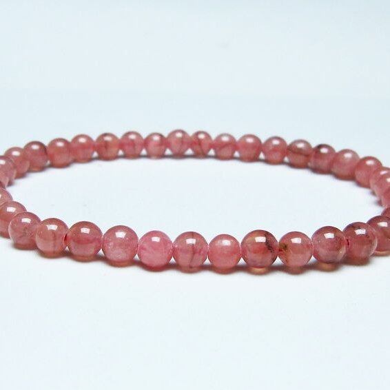 インカローズ ブレスレット 5mm ロードクロサイト ブレス 一点物 メール便可 [M便 1/10] 111-46676