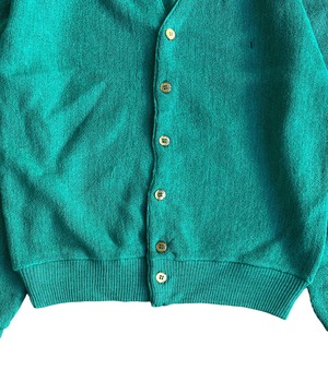 Vintage 60s Alpaca wool knit cardigan -green/Sears-