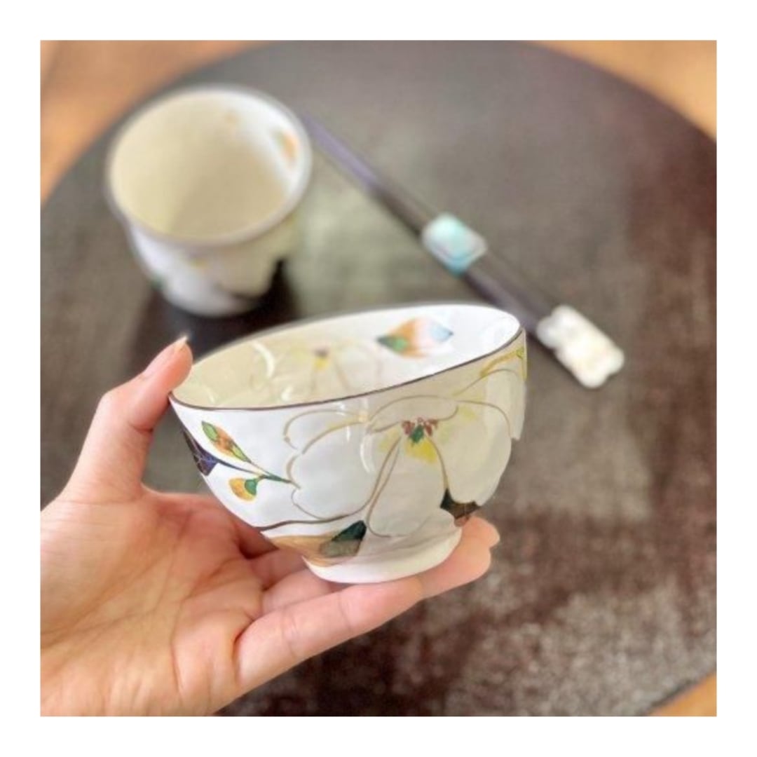 美濃焼陶器 お茶碗/湯呑セット 木蓮 【和雑貨屋 小物小町】 | 和雑貨屋