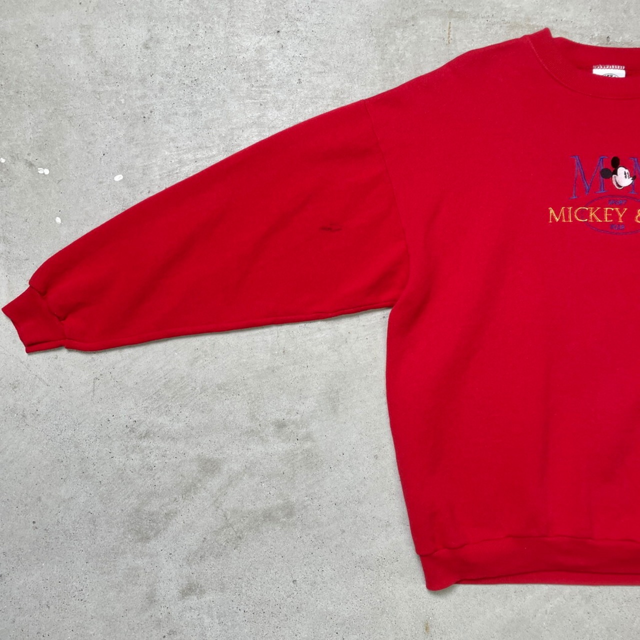 90年代 USA製 MICKEY & CO. スウェットシャツ キャラクター刺繍 メンズ 