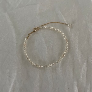 【金属アレルギー対応】サージカルステンレス316L パールブレスレット
