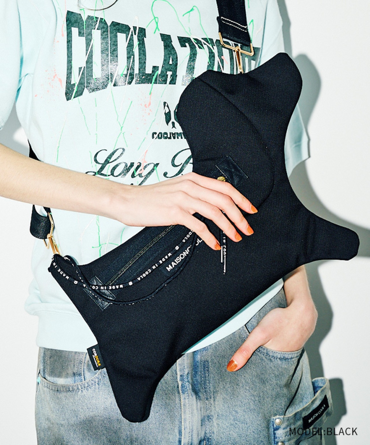【CORDURA】ダックスフンドショルダーBAG (BLACK)　CQ-44519