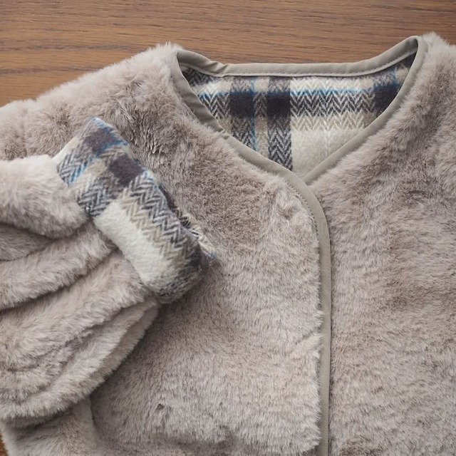 【予約品】チェック柄リバーシブルアウター