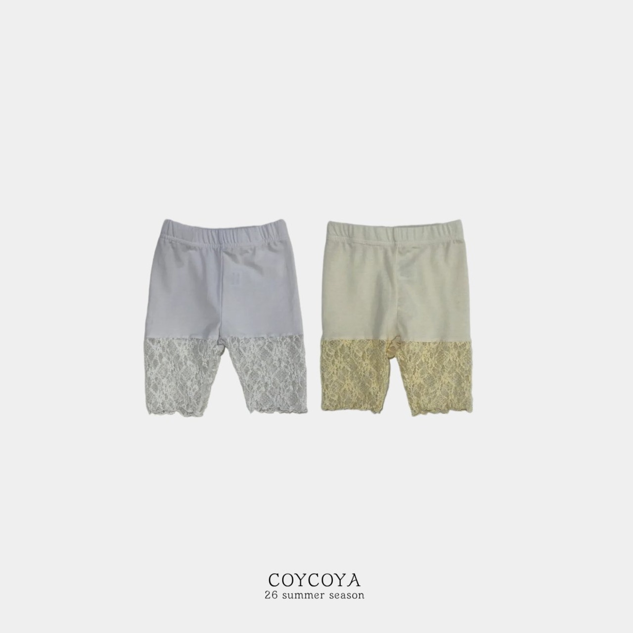[COYCOYA] See-through Flower Leggings / [코이코야] 시스루플라워레깅스