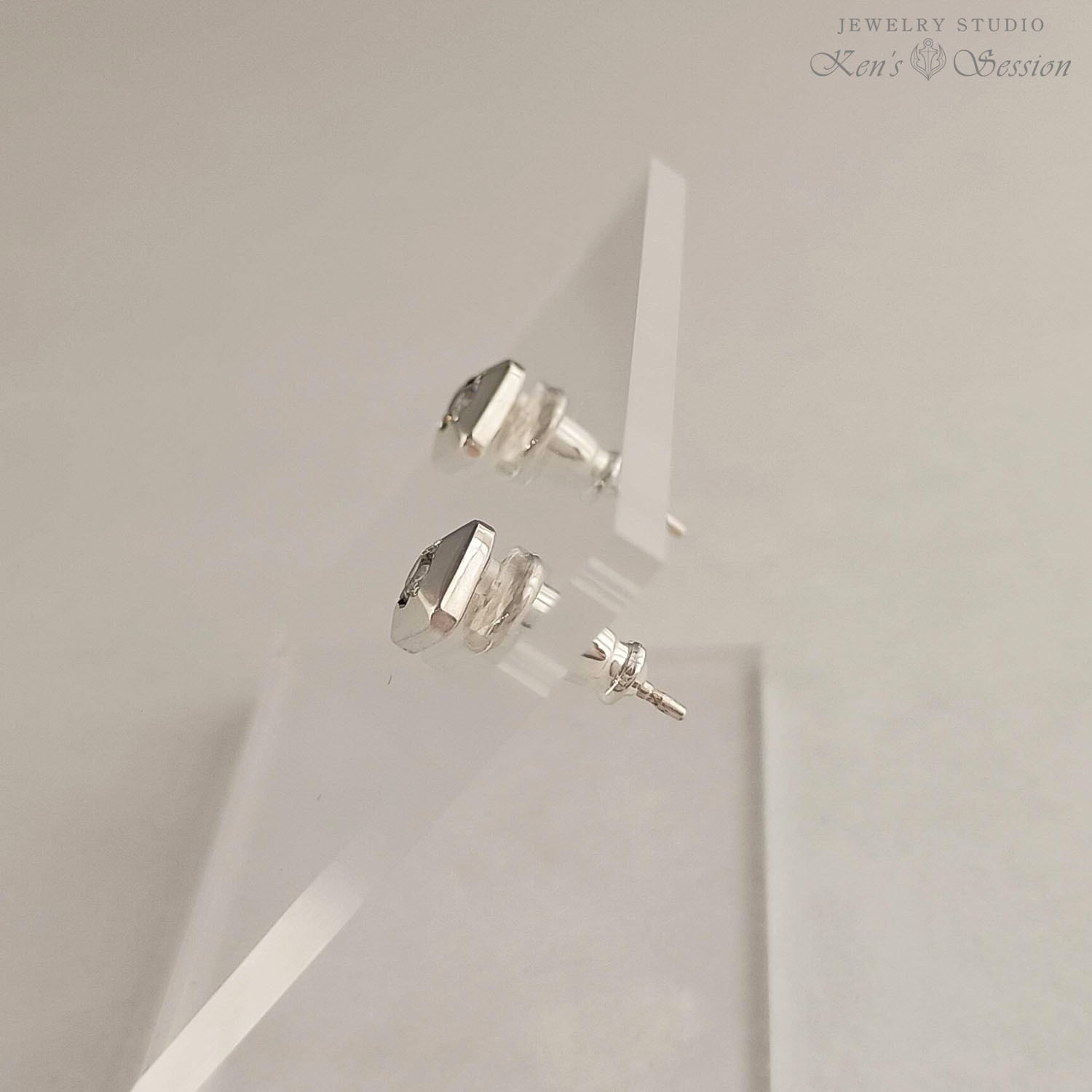 SV925 スクエアピアス CZスクエアピアス（SV925：1SET）(fs-p-002-cz) | ジュエリー工房